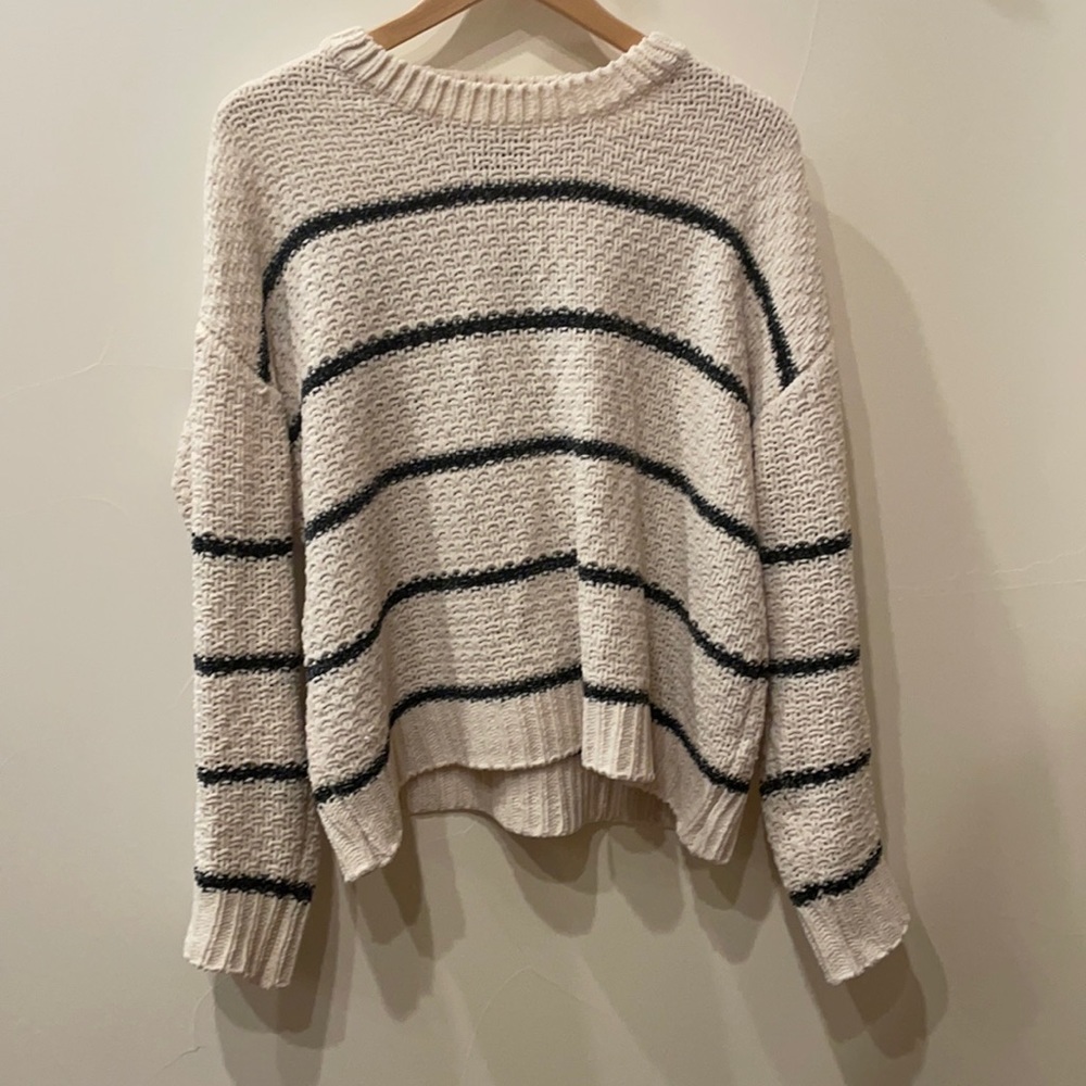 Black and white striped sweater